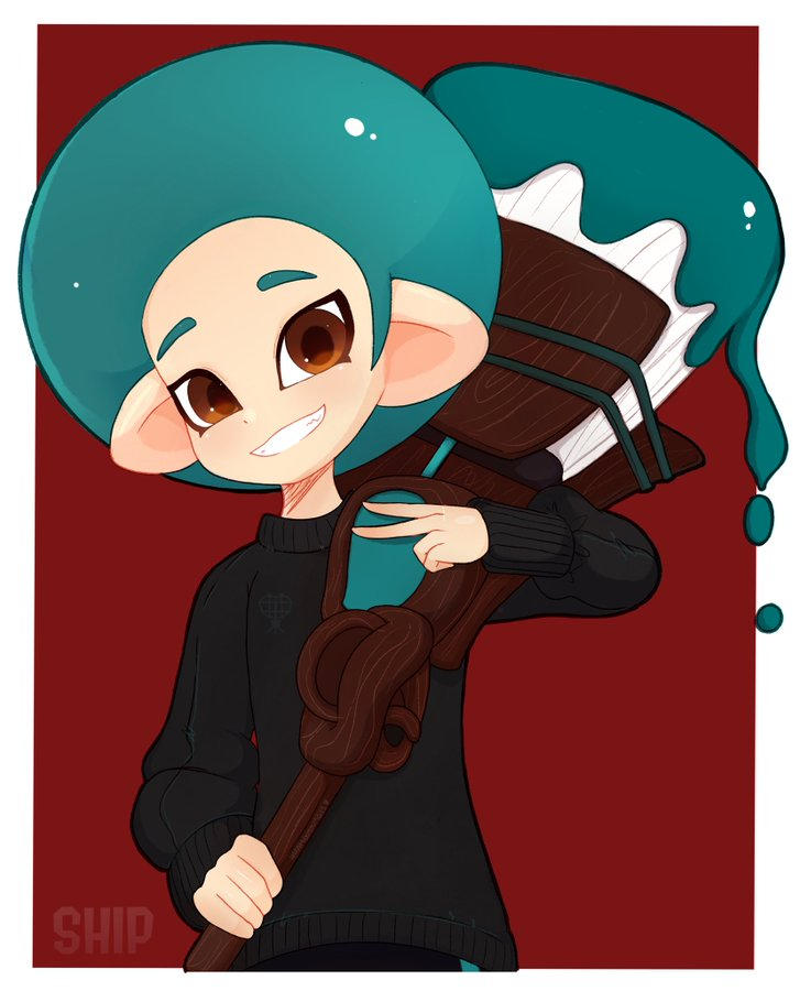 Brush Player Octoling by INFAMOUSAVAGE on DeviantArt