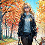 Autumn Bliss with Furry Companion | 8K