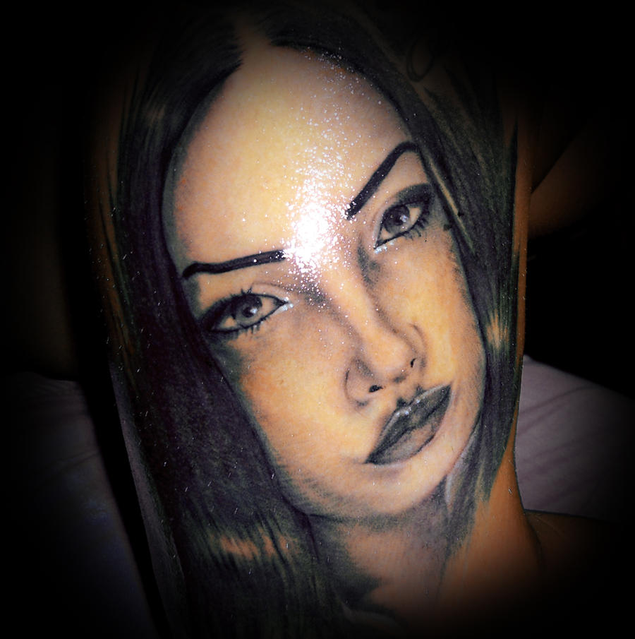 Girl portrait tattoo