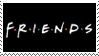 Friends logo black bg by Claire-stamps
