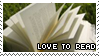 I love to read stamp