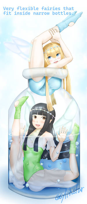 Contortion Fairy in a Bottle.
