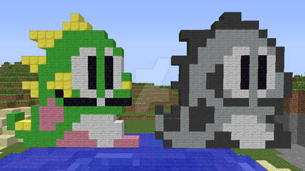 Bub (arcade and Game Boy) redone in Minecraft