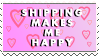 Happy-shipper stamp