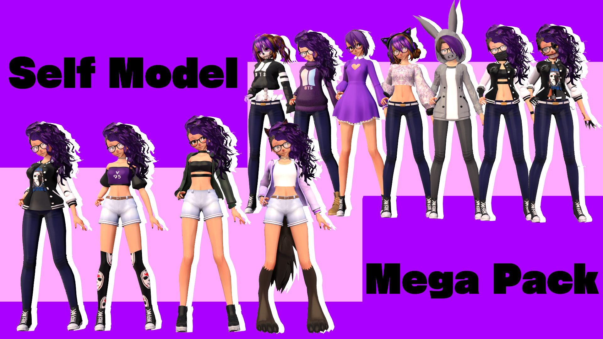 (MMD) Self Model Mega Pack DL by h20mysterious on DeviantArt