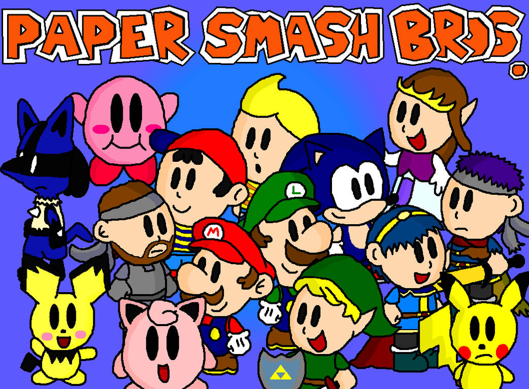 Paper Smash Machine Paper Smash Bros. by Candy-Swirl on DeviantArt