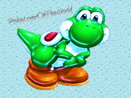 Green Yoshi With Blue Shine