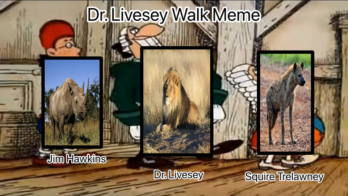 Dr. Livesey Walking GigaChad Meme 