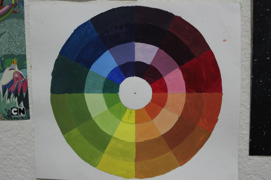 Color wheel practice w/ paints by MichelleSnows on DeviantArt
