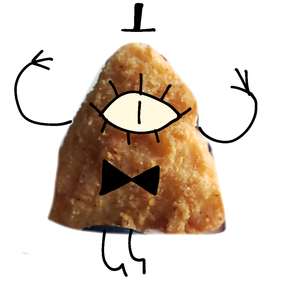 Wendy's chicken nugget lazily drew as Bill Cipher by VortexChan on ...