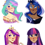 MLP CHARACTERS AS HUMAN (Princesses) + SPEEDPAINT