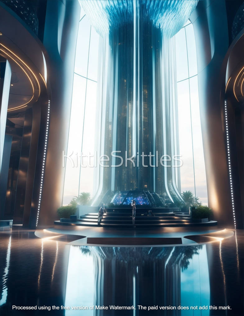 Interior of a futuristic skyscraper by KittleSkittles on DeviantArt