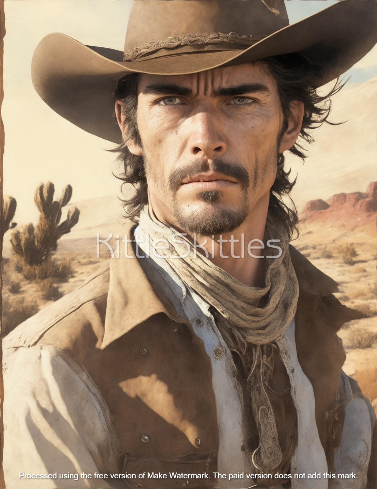 Portrait of a cowboy by KittleSkittles on DeviantArt