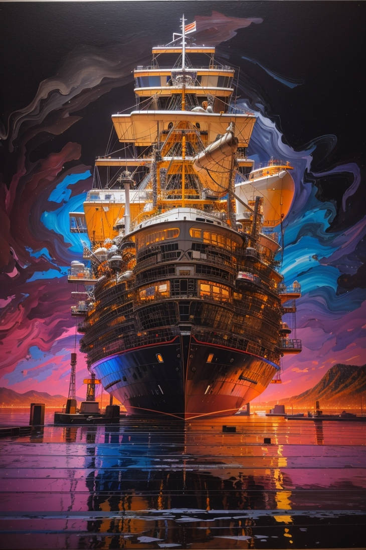 Ship on a Colourful Dimension by KittleSkittles on DeviantArt