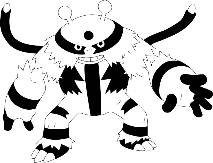 How To Draw Electivire From Pokemon Printable Step By Step Drawing Sheet : Drawingtutorials101.Com