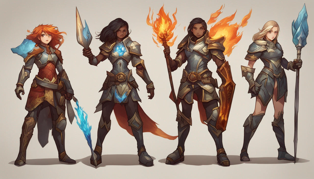 Elemental Class Elemental Warriors by wakeuptoreality09 on DeviantArt