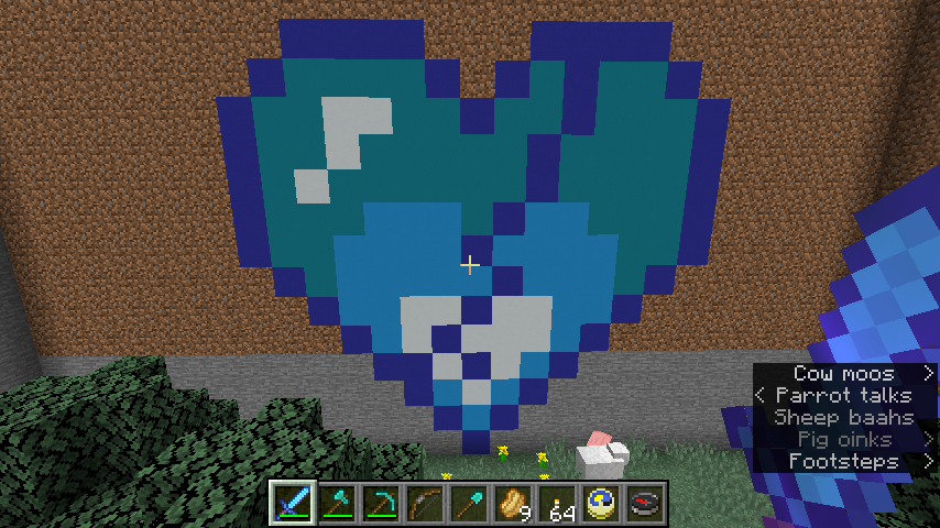 Minecraft Pixel Art - Cracked Ice Cold Heart