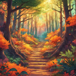 Autumn Forest in Daytime (DreamUp Creation)