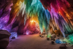 Cave Of Rainbow Crystals