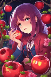 Scary Girl with Poisoned Apple