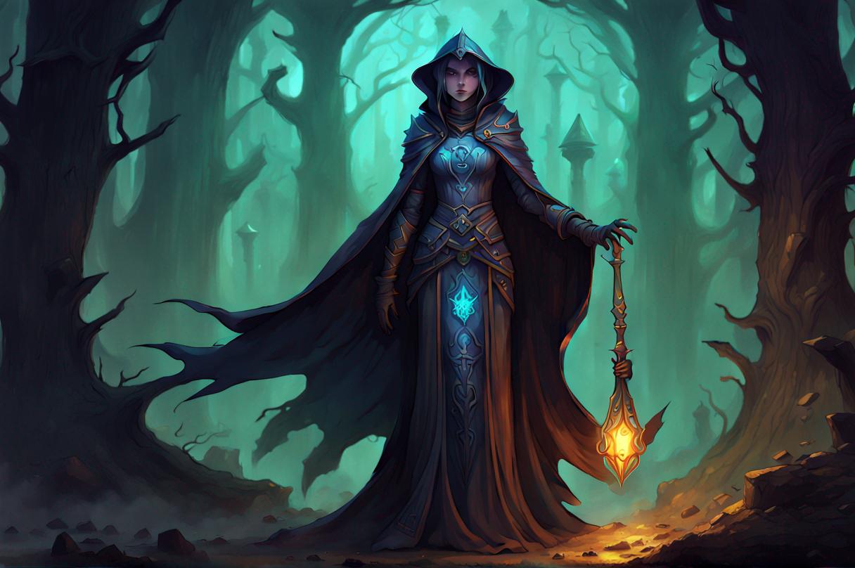 Shadow Priestess in the Forest