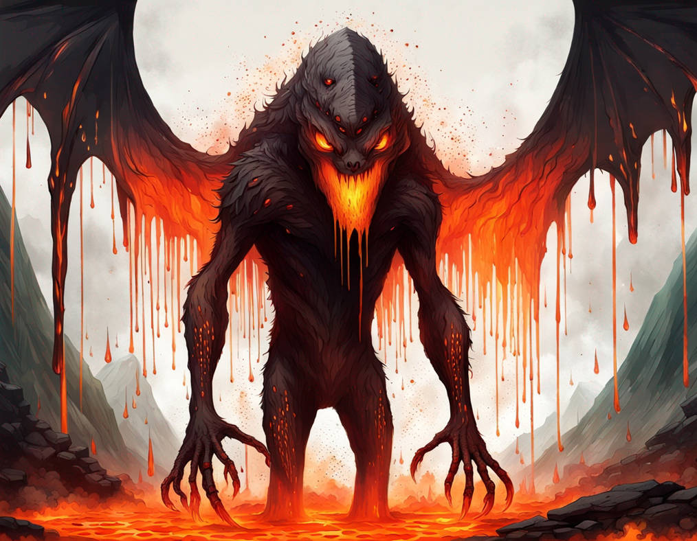 Creepy Cryptid Dripping with Lava 2 by Blake290383 on DeviantArt