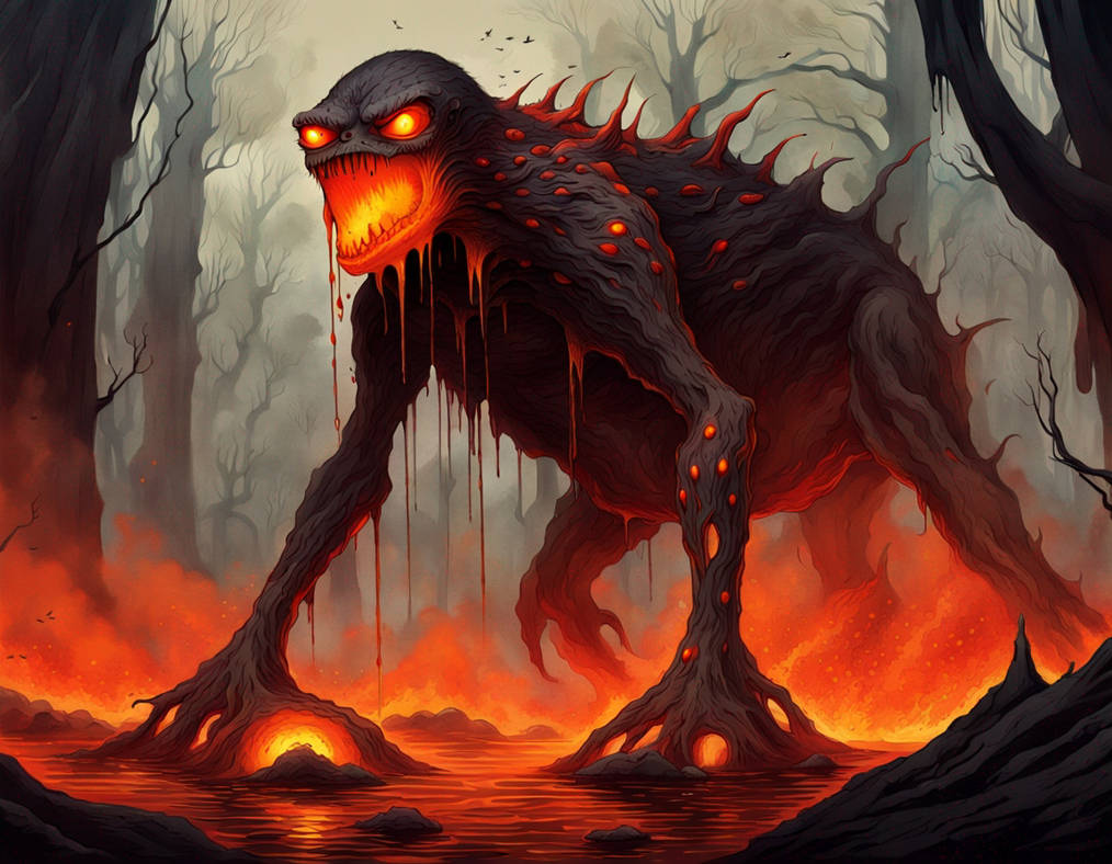 Creepy Cryptid Dripping with Lava 1 by Blake290383 on DeviantArt