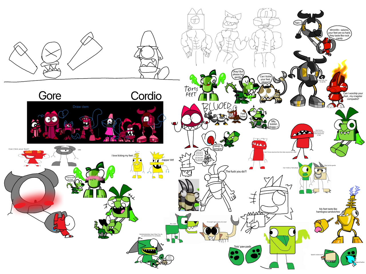 Mixels feet and uh by messybinchysnack on DeviantArt