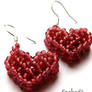 Beaded Heart Earrings