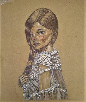 Girl in Lace (craft paper)