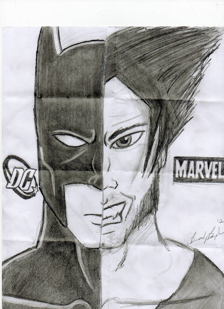 DC/Marvel Vertical Character Split by BradyBagchop on DeviantArt