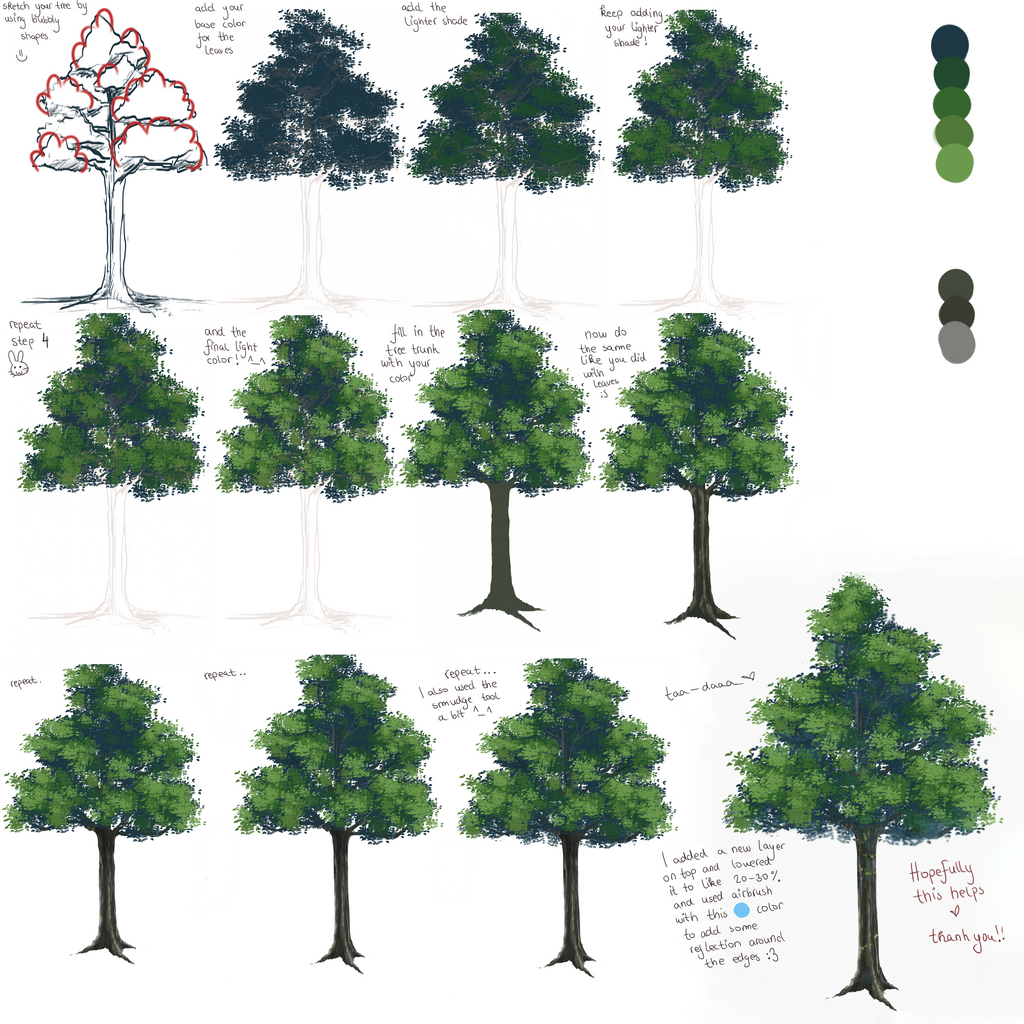 Tutorial On A Tree How To Draw A Tree Tutorial