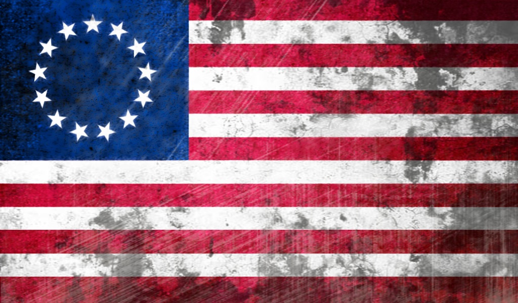 Flag of the United States (1776) (grunge)