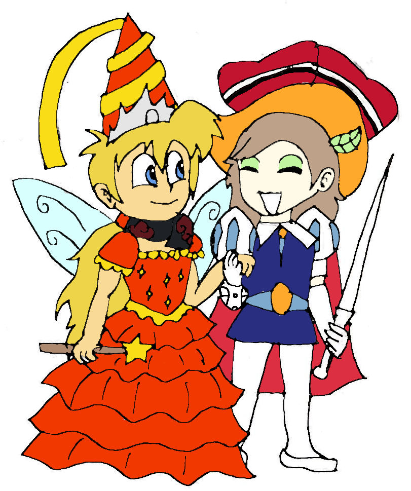 Two Princesses for Halloween by WoodManDWN16 on DeviantArt
