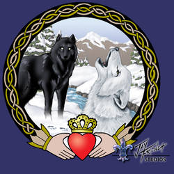 Wolf Claddagh Tattoo Design