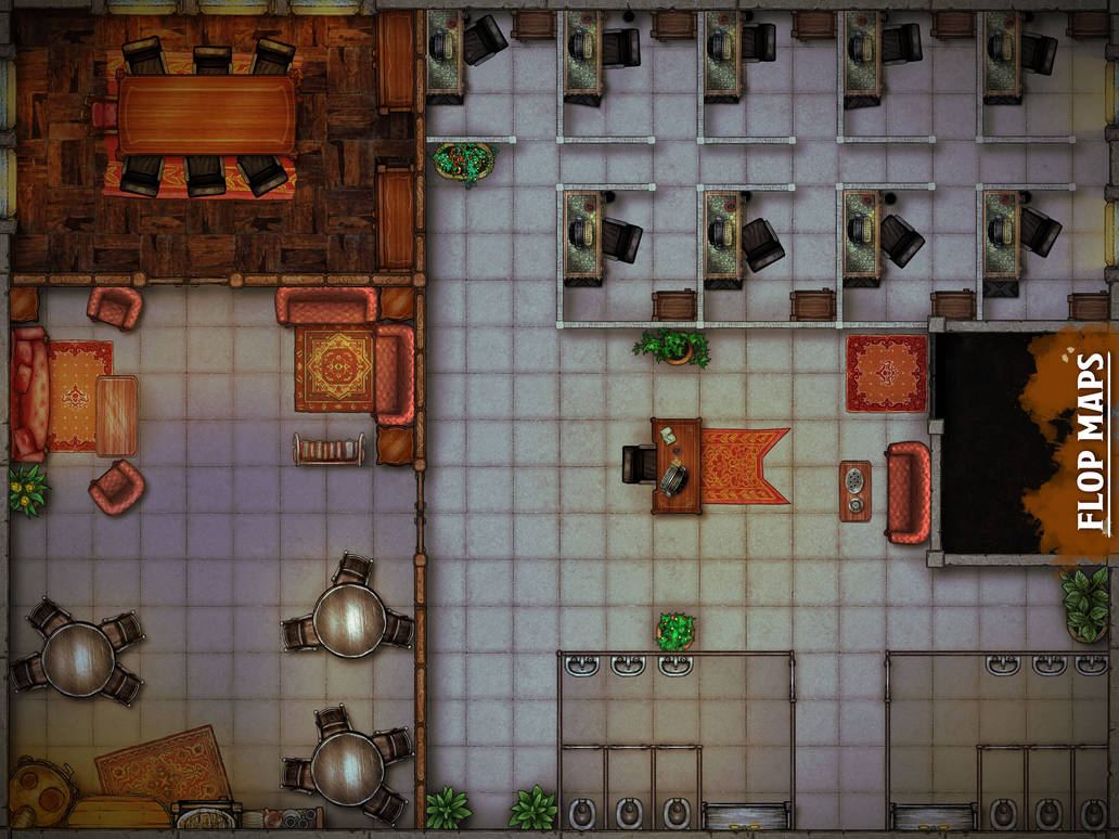 Modern Office Battlemap by FlopMaps on DeviantArt