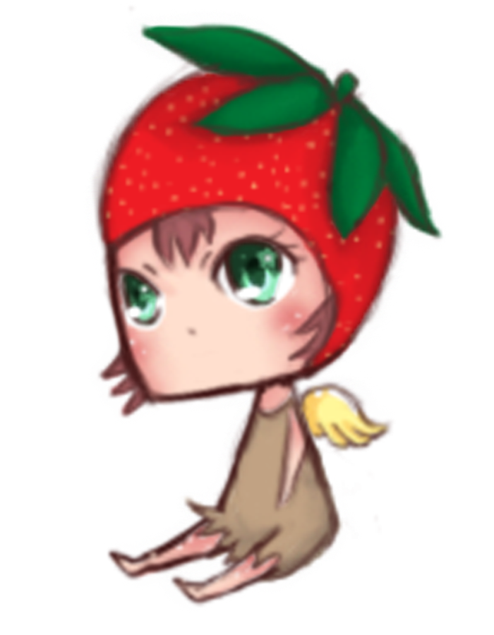 chibi strawberry angel