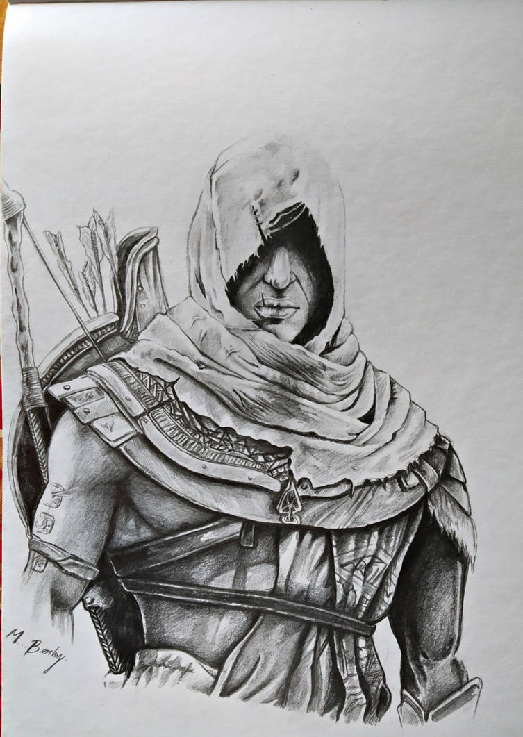 Рисунок воина ассасина