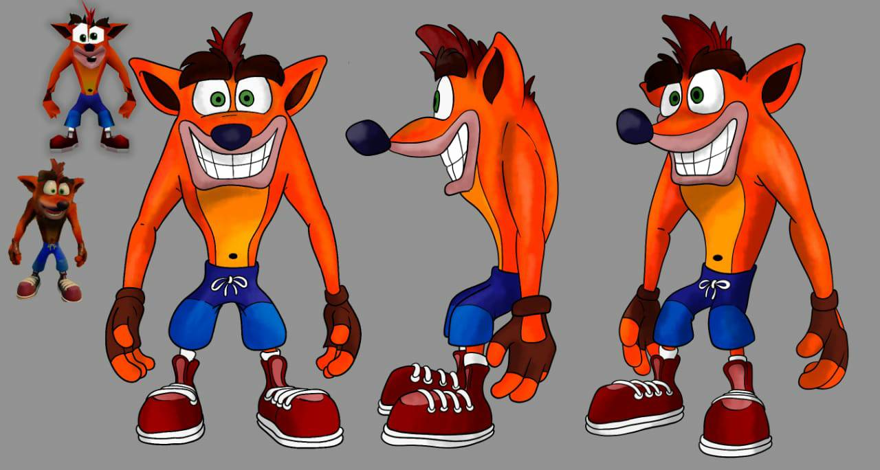 Crash Bandicoot Slight Redesign | Lineart by SpongeBandiMark on DeviantArt