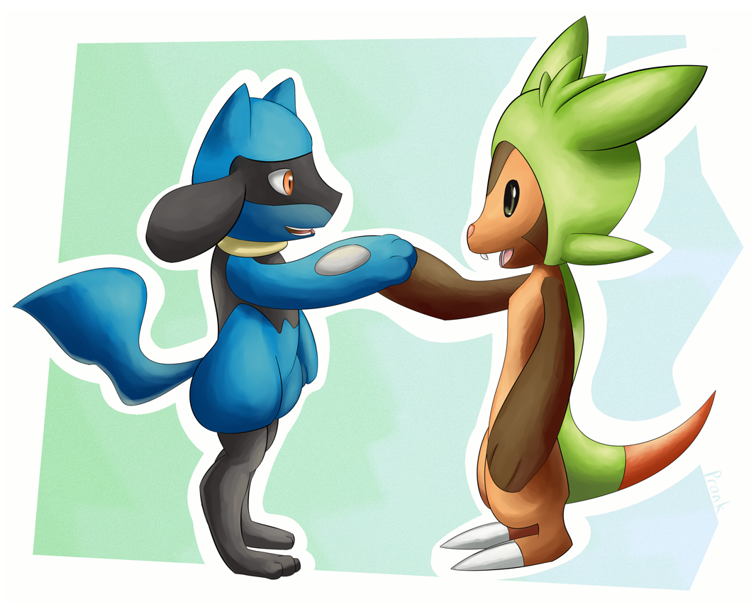 Chespin and Riolu