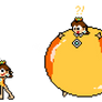 Super Mario - Sudden swimsuit inflation w/ Daisy