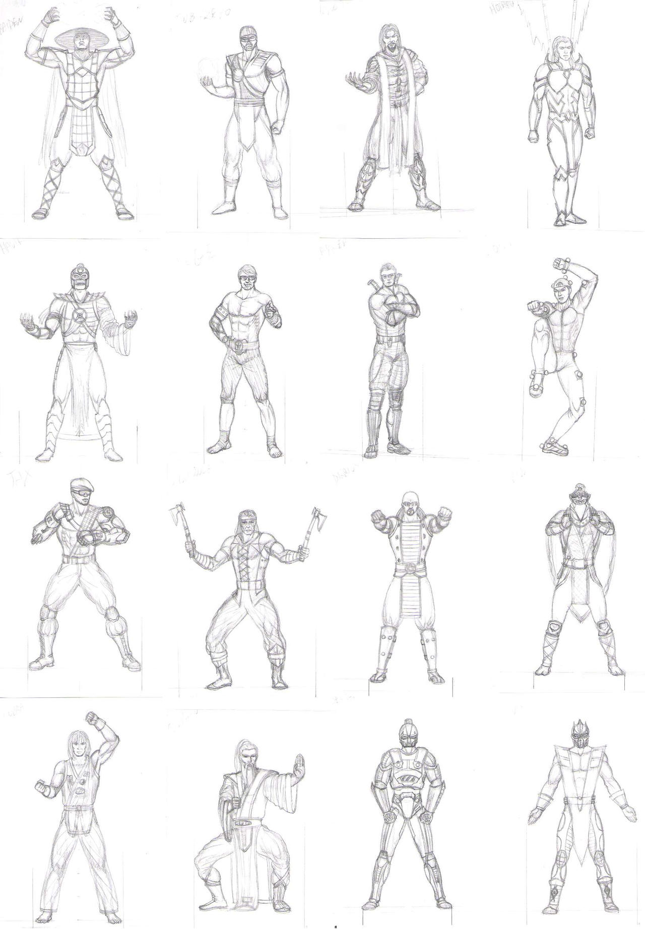 Mortal Kombat персонажи рисовать
