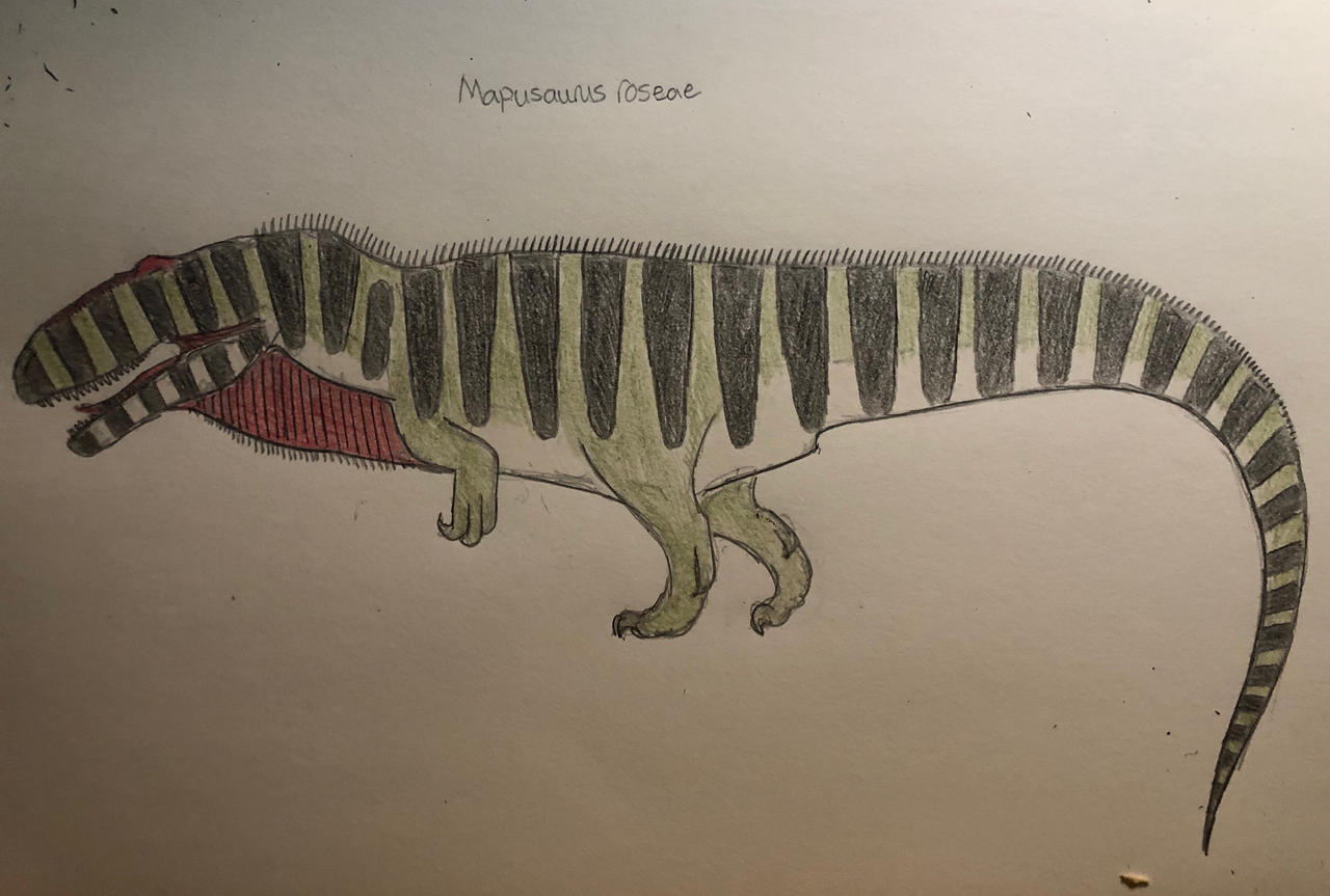 Drawing of Mapusaurus by MakairodonX on DeviantArt