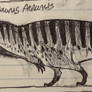 Acrocanthosaurus pen drawing 