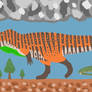 Ceratosaurus and Barosaurus under the Storm