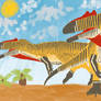 Allosaurus jimmadseni on the move