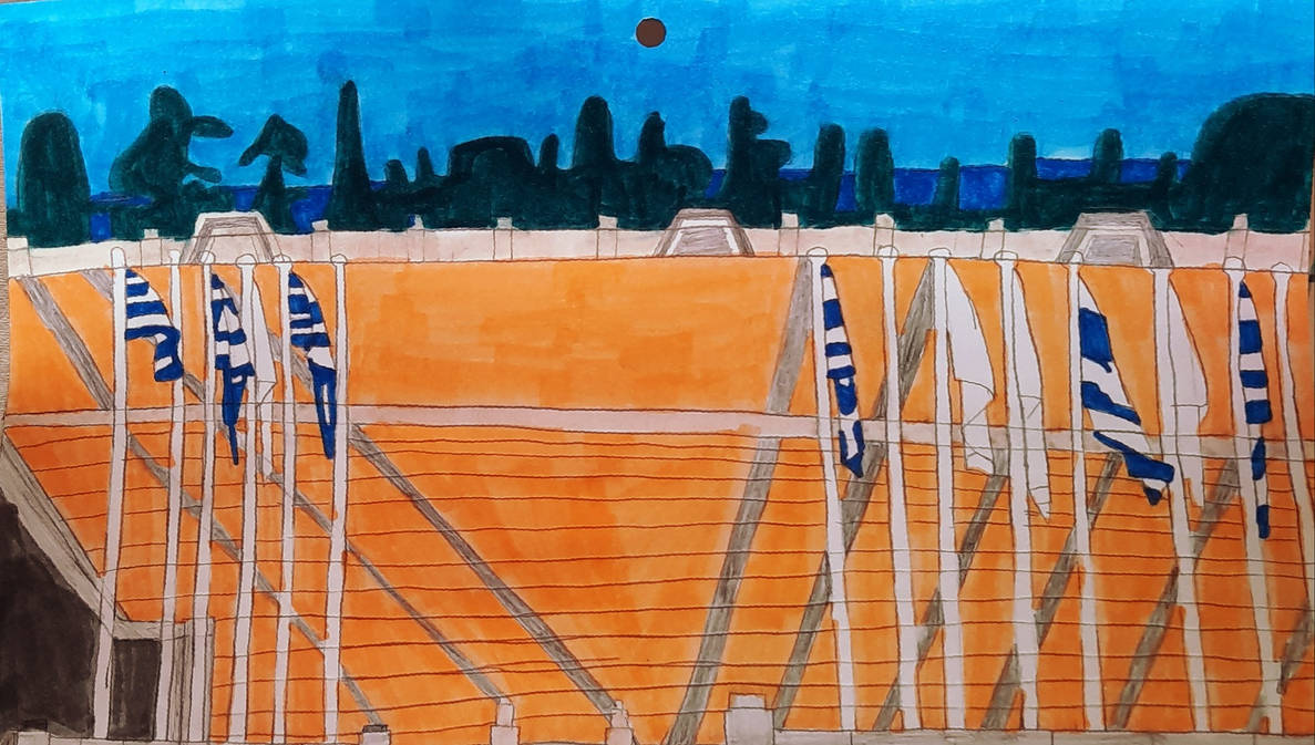 The Flags and Steps of Athens (Calendar Length) by zacharydykeman on