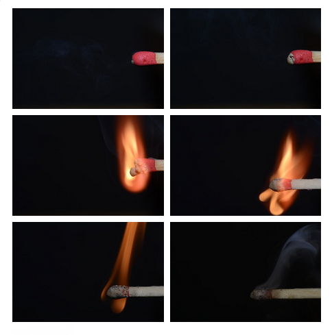 igniting matches