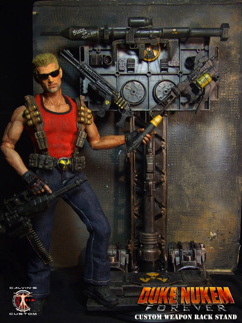 Nukem Rack Calvin's Custom 1:6 Duke Nukem with Weapon Rack by CalvinsCustom on ...