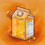 Milk carton - Honey daffodils by Temelis